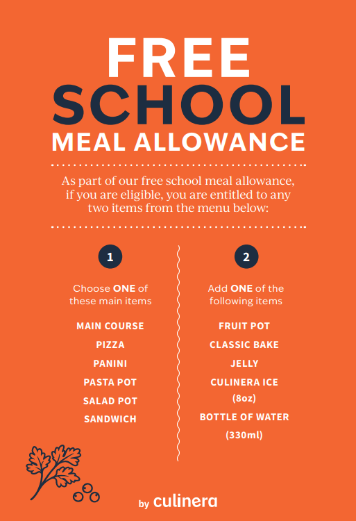 Free School Meals Menu - Culinera Free School Meals Menu - Culinera
