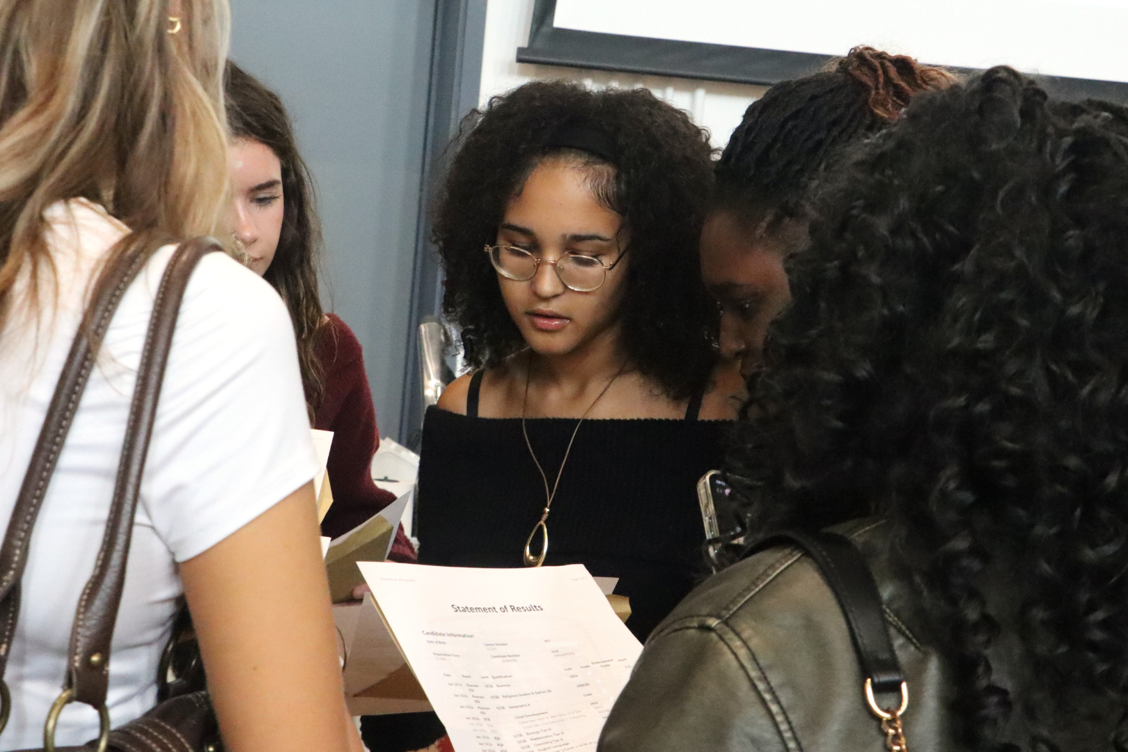 Year 11 students open their results