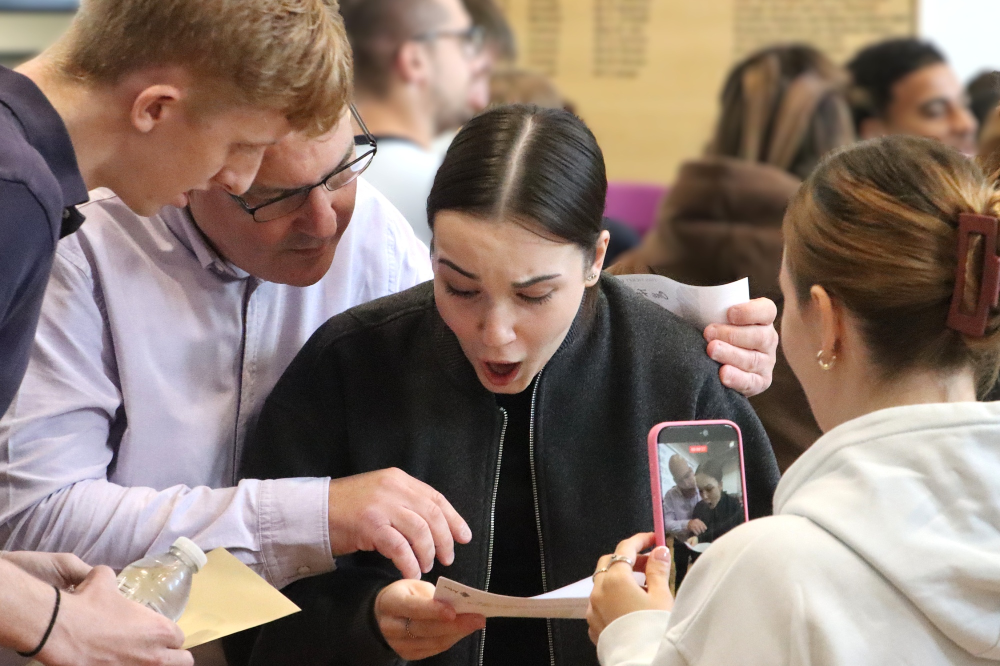 Year 11 Student's joy on opening her GCSE results