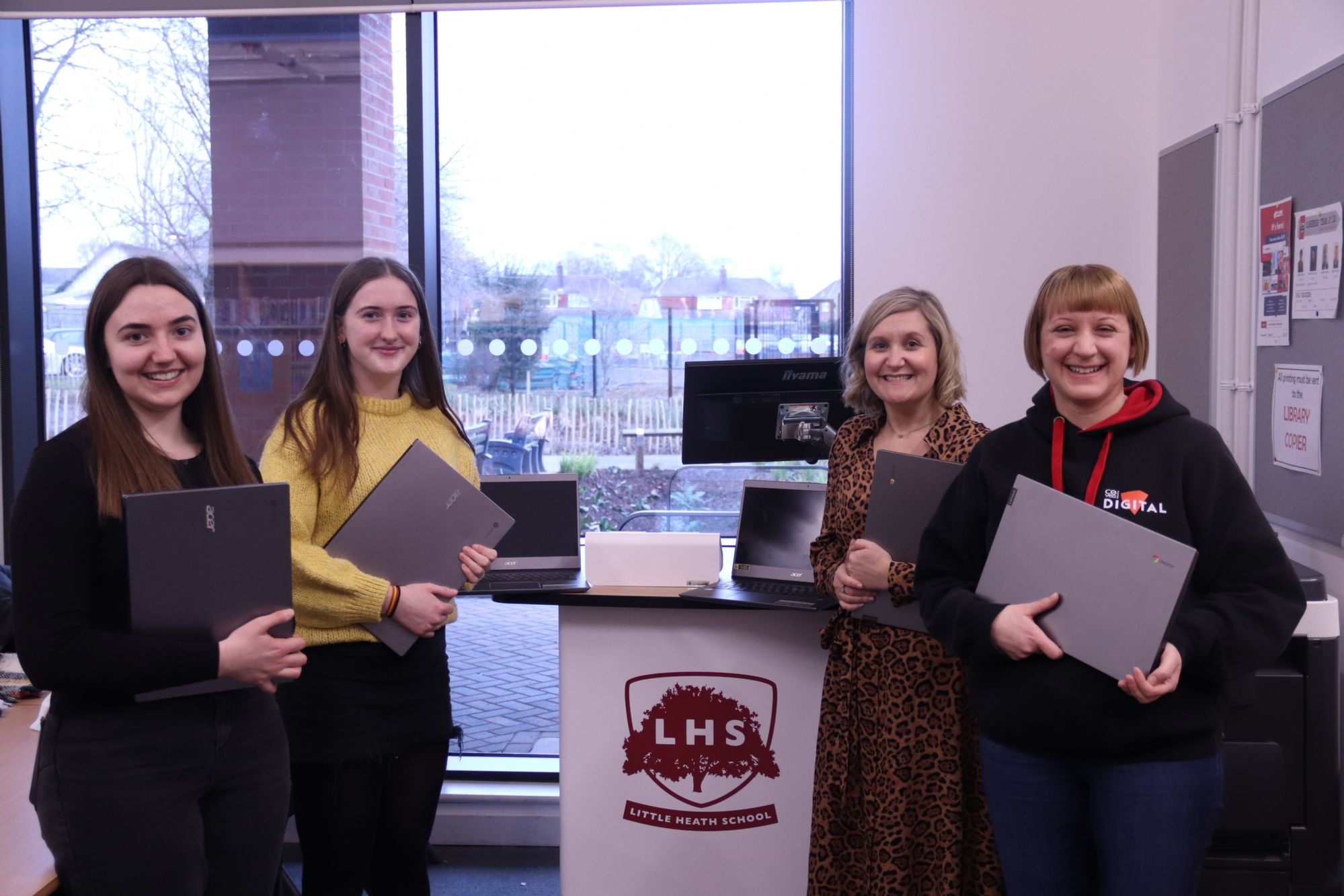 Covea Insurance donation of 15 Chromebook Laptops