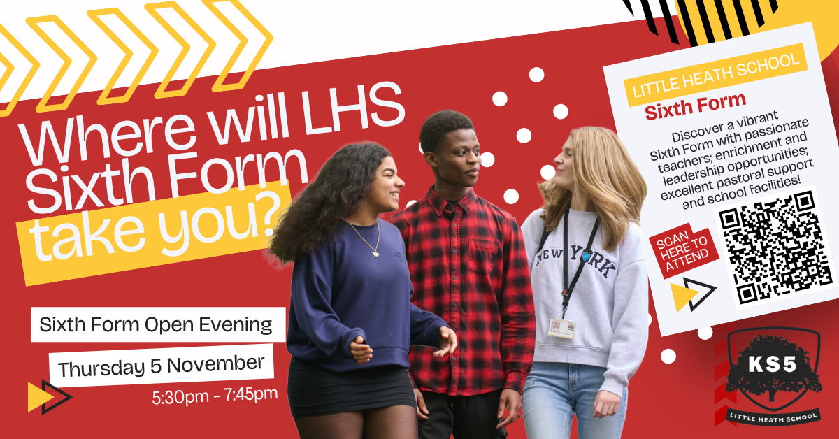 LHS Sixth Form Open Evening Advert 2026