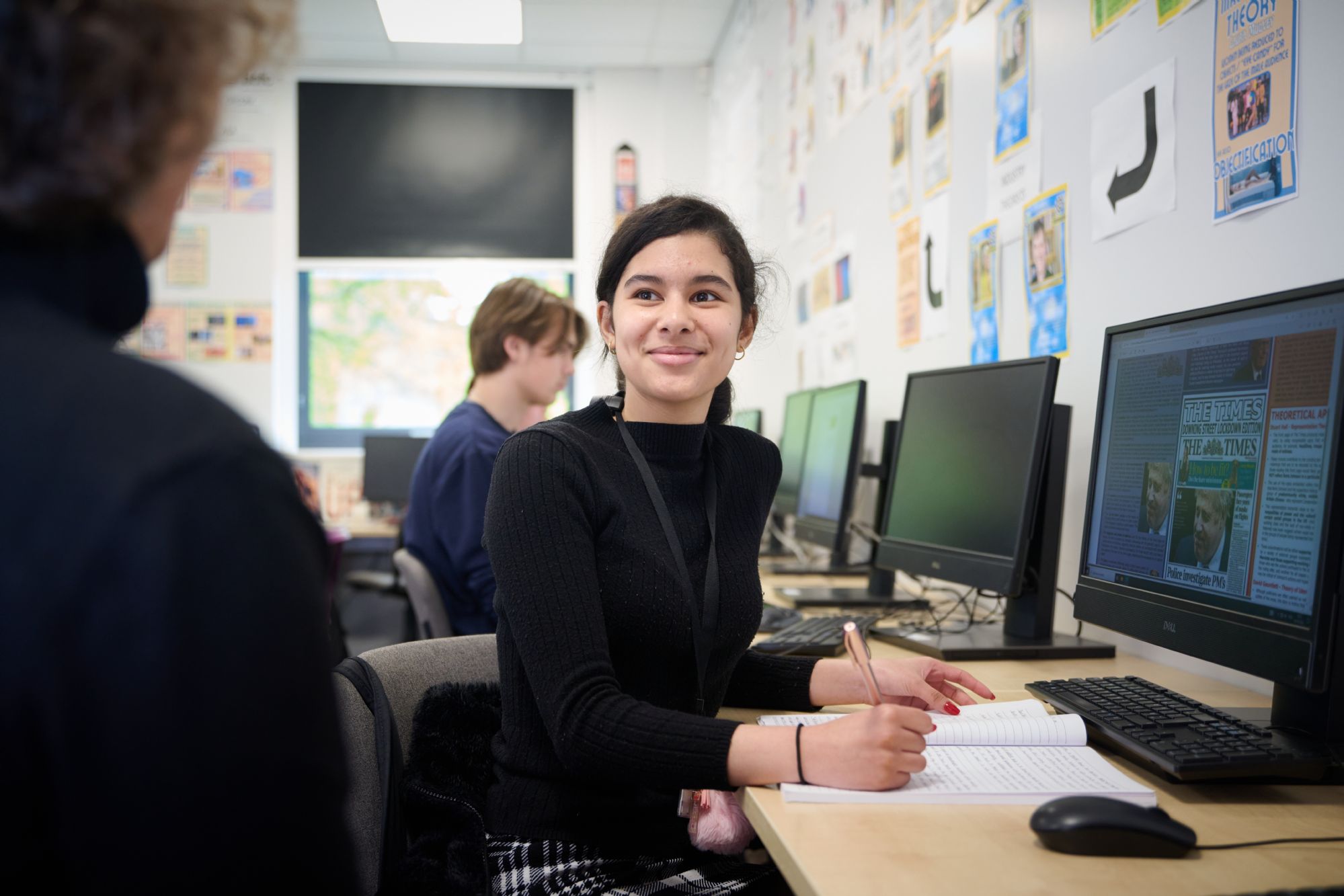 Sixth Form Media Student at work